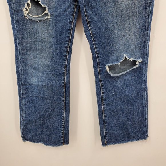 Blank NYC The Bowery Cropped Boot Cut Women's Raw Hem Jeans Size 30 - Picture 8 of 11